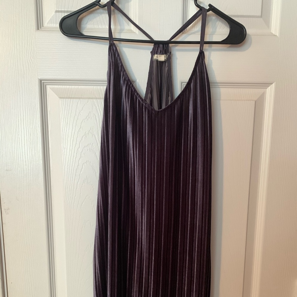 Purple velvet dress
